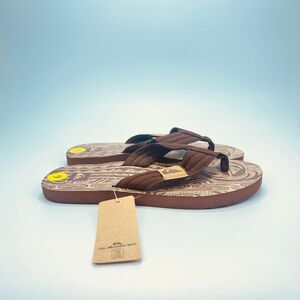 Quicksilver Dune Brown Tan Dune Open Toe Flip-Flops Slippers Men's Size 9